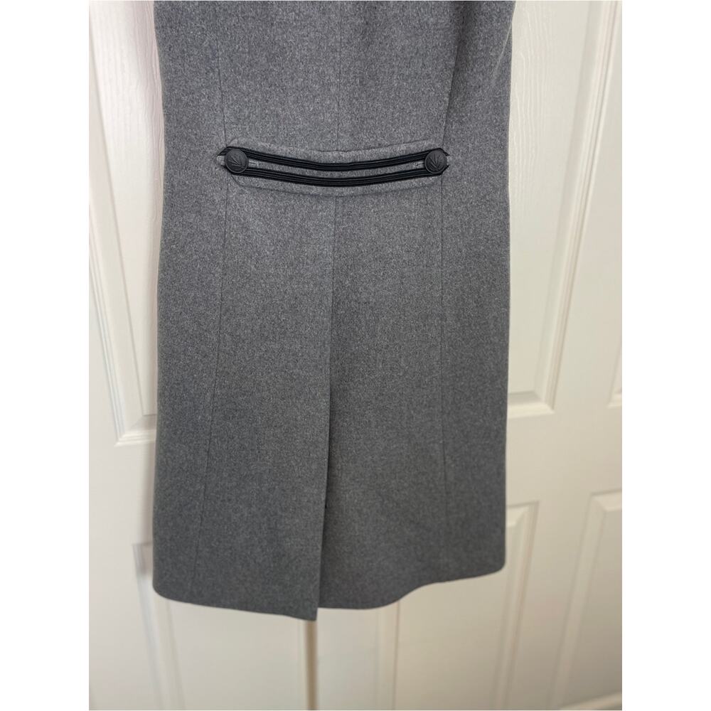 Rag & Bone Ashton Charcoal Gray Longline Wool Blend Vest Military Duster Sz 4 - Picture 7 of 10
